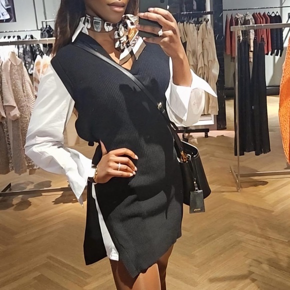 Shop Elan Nia combo shirt and sweater dress style SWV50017 - Picture 4 of 14